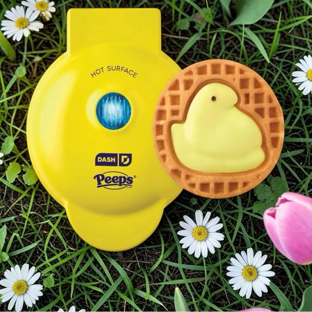 Peeps, mini waffle maker yellow chick 🐣